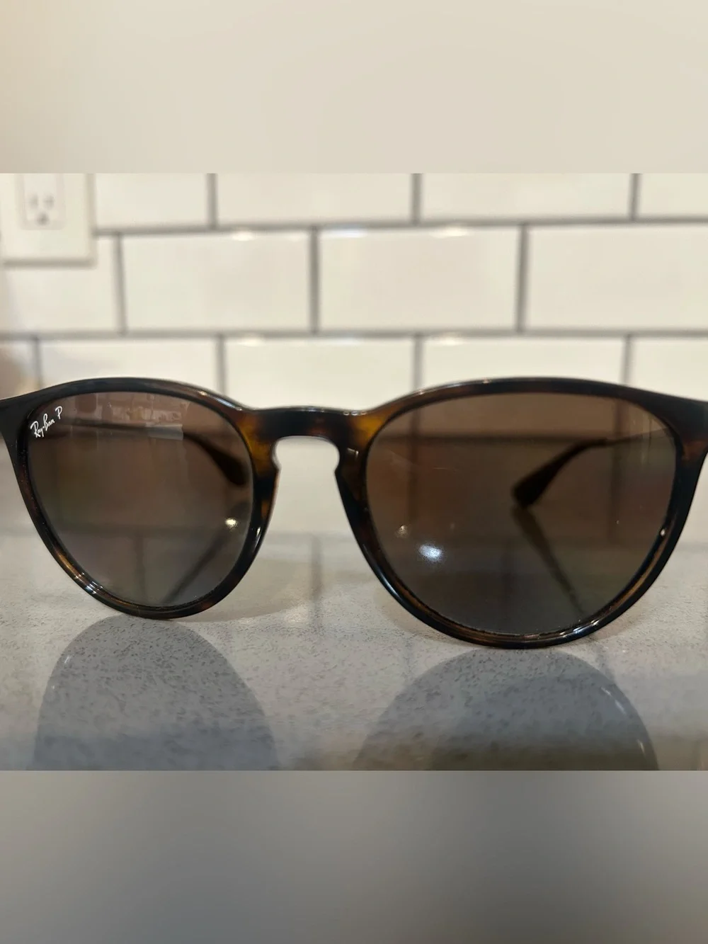 Ray-Ban Erika RB4171 Polarized Sunglasses Tortoise Brown 710/T5 54mm